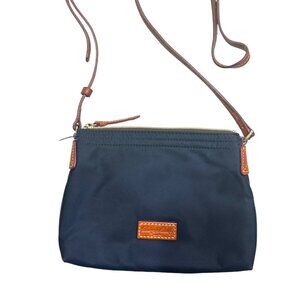 Dooney & Bourke Navy Crossbody with British Tan Leather Strap